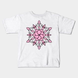 Inspirational MANDALA T-SHIRT STAR-PINK Kids T-Shirt